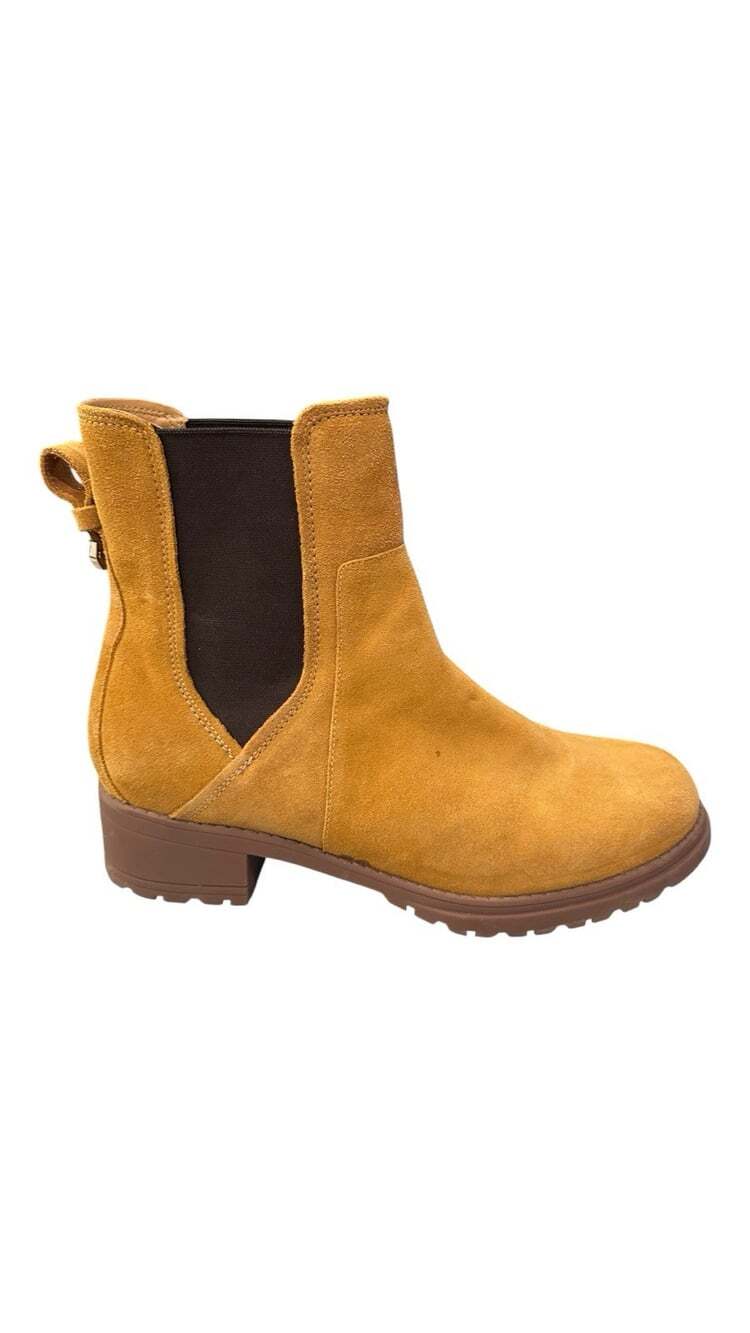 Cole Haan Camea Chelsea Boots Women’s 11B Mustard Suede Leather Lug Sole - Picture 9 of 12